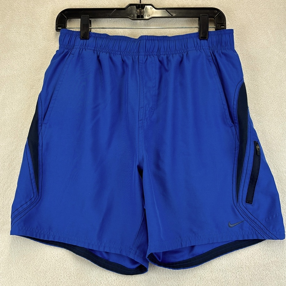 NIKE Mens Blue Swim Trunks Shorts Size Medium